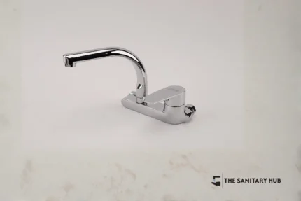 EROS Chrome Kitchen Mixer Tap with Textured Handle - Single Lever | Made in Spain