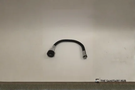 Flexible Kitchen Faucet Sprayer Extension - Matte Black Silicone Hose with Chrome Head