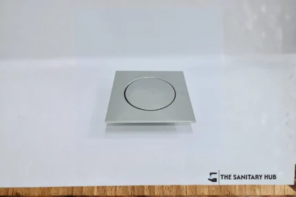 Square Floor Drain with Push Cover - Stainless Steel