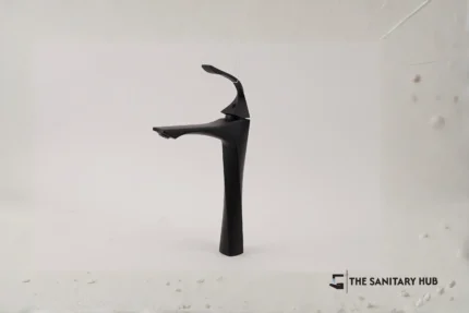 Tall Matte Black Bathroom Basin Mixer Tap - Modern Single Handle Faucet